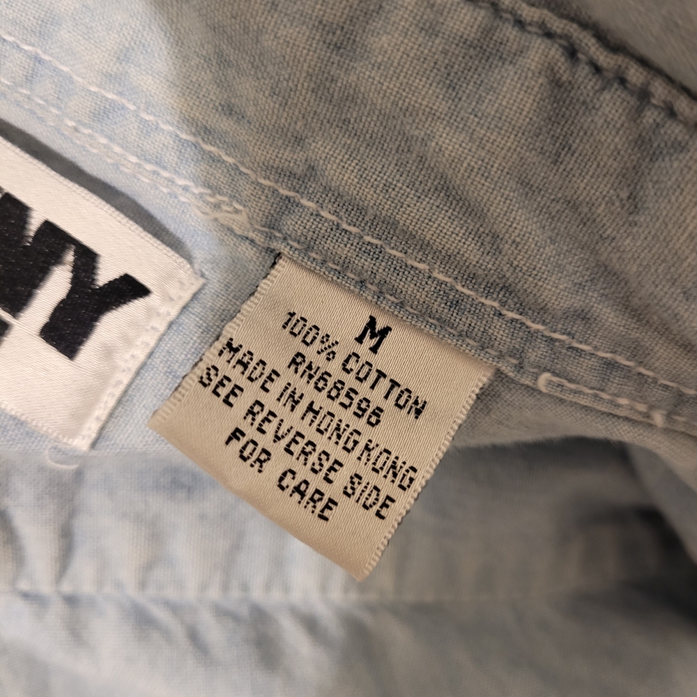 DKNY Womens Denim Blue Casual Button Down Shirt - Picture 4 of 4